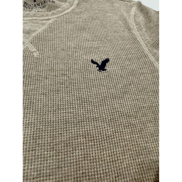 American Eagle Outfitters Mens Thermal Shirt Classic Fit Tan Small - Picture 6 of 9
